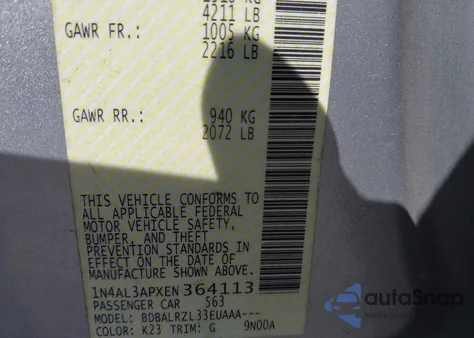 2014 Nissan Altima 2.5 S from USA, damaged, VIN 1N4AL3APXEN364113